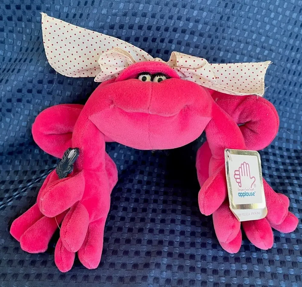 Applause Felicia Frog Pink Plush Stuffed Animal Toy 12